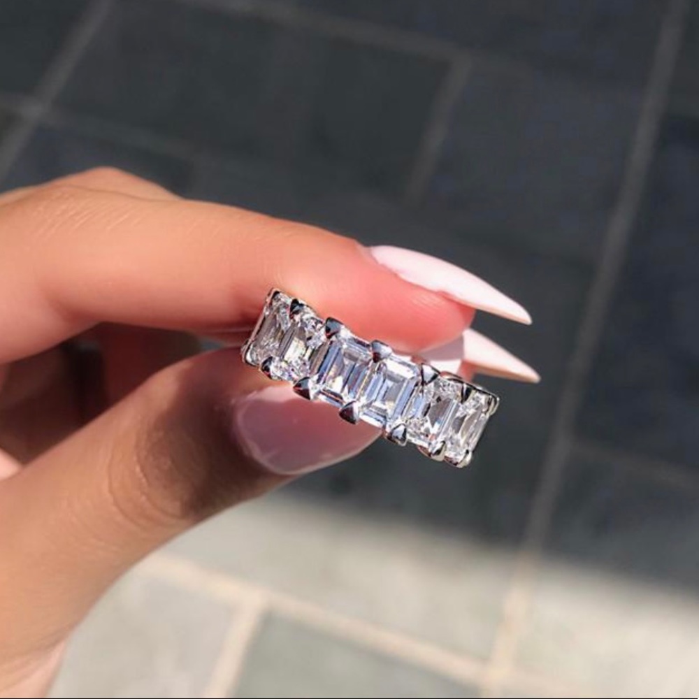 Emerald Cut Eternity Ring